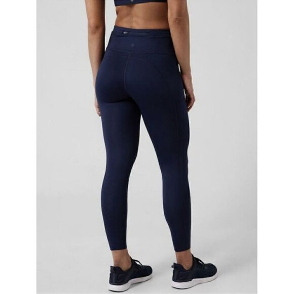 ATHELA- Women’s Navy Blue Accelerate 7/8 Tight Leggings,  Size Medium - Picture 8 of 15
